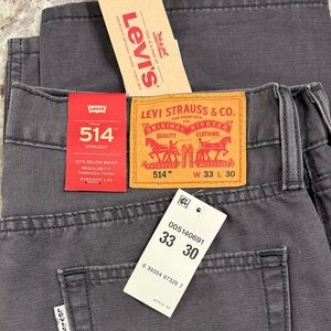 Levi's - Men's 514 Straight Regular Fit Jeans - Gray - Size 33 X 30